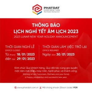 PHÁT ĐẠT THÔNG BÁO LỊCH NGHỈ TẾT NGUYÊN ĐÁN QUÝ MÃO