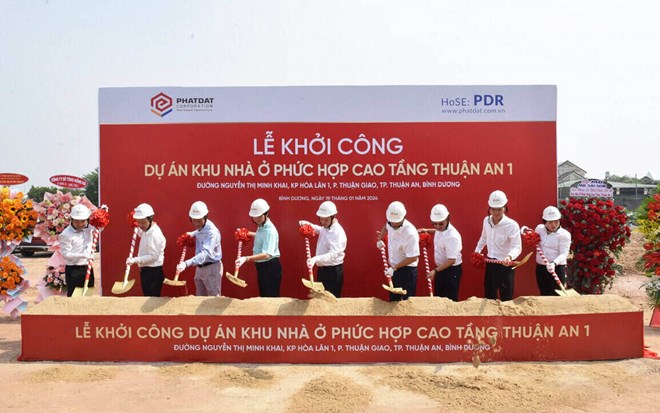 Phát Đạt khởi công dự án Khu nhà ở phức hợp cao tầng Thuận An 1 Bình Dương